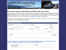 Tablet Screenshot of milan.airports-shuttle.com