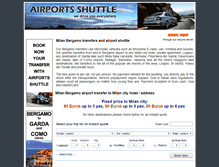 Tablet Screenshot of bergamo.airports-shuttle.com